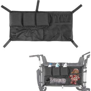 Stroller Wagon Cargo Net, Black Stroller Net Bag Large Capacity Side Sling Stroller Cargo Net Stroller Wagon Accessories Compatible with WONDERFOLD All W-Series Models