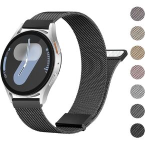 Meliya Metal Band Compatible with Samsung Galaxy Watch 7 Band 40mm 44mm, Galaxy Watch FE Bands 40mm, 20mm Stainless Steel Replacement Strap for Galaxy Watch 7 Band Women Men