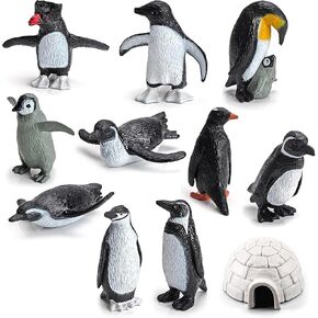 ONEST 18 Pieces Mini Penguin Animals Toys Set Penguin Figurines Set Plastic Arctic Penguin Toy Animal Small Penguin for Kids Birthday Gift