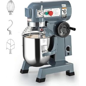 Commercial Stand Mixer, 15Qt Heavy Duty Electric Food Mixer, Commercial Mixer 600W with 3 Speeds Adjustable 130/233/415RPM, Stainless Steel Bowl, Dough Hook Whisk Beater Perfect for Bakery Pizzeria