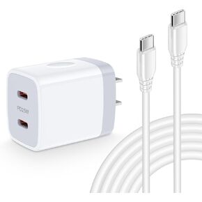 كابل شاحن USB C S24 من سامسونج شحن سريع 25 وات بمنفذ مزدوج USB C وسلك شاحن Android بطول 6 أقدام لهاتف Samsung Galaxy A15 5G/A35/A54/A55/A14/S24 Ultra/S23/S22/S21/S20/iPhone 15/Pixel 8 أ/7 in Kuwait