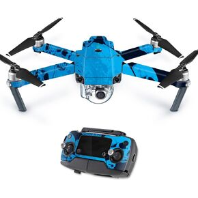 MightySkins Skin Compatible with DJI Mavic Pro Quadcopter Drone - Blue Skulls | Protective, Durable, and Unique Vinyl Decal wrap Cover | Easy to Apply, Remove, and Change Styles | Made in The USA