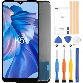 Screen Replacement for LG K51/Q51 LCD Display K500 LM-K500UM K500UM3 K500MM K500QM Q510N 6.5" Touch Screen Digitizer Assembly with Repair Kits