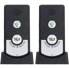 2 Way Voice Intercom Home Voice Intercom Doorbell Super Long Range, Sturdy ABS Intercomunicador 410M to 490M Doorbell System Unit Waterproof Intercom for Home Office
