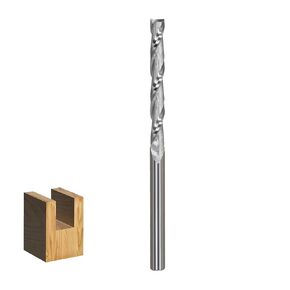 Extra Long 4 Inch Spiral Router Bit 1/4 Shank Up-Cut - 1/4" Cutting Dia, 2" Length, Solid Carbide CNC Router Bits End Mill, for Wood Slot Mortise, Grinding Grooving, Carving