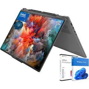 Lenovo Yoga 7i 2-in-1 Laptop, 16" FHD+ Touchscreen, Intel 12-core Ultra 5 125U(Beats R7 7735U), 16GB DDR5 RAM, 2TB SSD, Windows 11 Pro, Microsoft Office Lifetime License, Fingerprint, Backlit KB