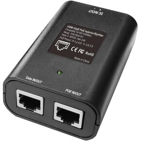 Gigabit DC PoE Injector | 12V 24V 48V (5-60V) DC Input | Max 3A 150W High Power PoE 4 Pair Injector/Splitter, Compatible with Tycon Systems POE-INJ-1000-WT, POEINJ1000WT