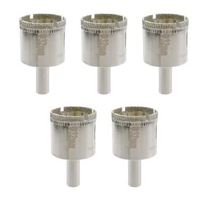 5pcs 32mm/1-1/4 inch Diamond Drill Bit Glass Hole Saws with Diamond Coated for Ceramic Tile Marble Rock Porcelain Bottles Pots BRIC