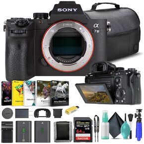 Sony Alpha a7 III Mirrorless Digital Camera Body Only ILCE7M3/B, 64GB Memory Card, NP-FZ-100 Battery, Corel Photo Software, Case, External Charger, Card Reader, HDMI Cable, and More