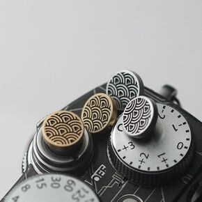 Camera Shutter Button for Fuji X-T5 X-T3ii X-T200 X-T4 (2silver and 2 Brass Waves)
