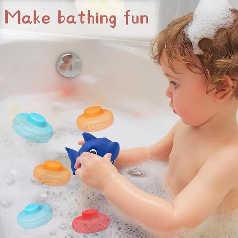 Baby Montessori Toy for Toddler Gifts - Stacking Blocks, Soft Teething Toy, Sorting Animals, Squeeze Sensory Toys, Infant Bath Toys, Toddler Counting Shape Blocks for Boys Girls 6 Months and Up in Kuwait