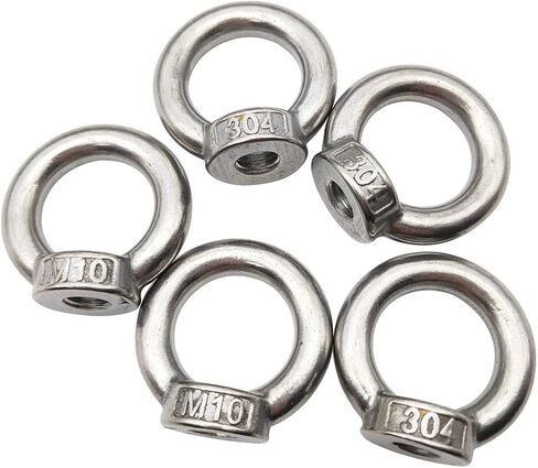 Sipery 6Pcs Ring Shape Lifting Eye Nut M8 304 Stainless Steel Female Thread Lifting Ring Eye Bolts in Saudi Arabia