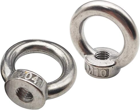 Sipery 6Pcs Ring Shape Lifting Eye Nut M8 304 Stainless Steel Female Thread Lifting Ring Eye Bolts in Saudi Arabia