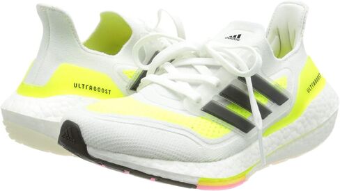 adidas Women's Ultraboost 21 W Running Shoe, FTWR White Core Black Solar Yellow, 5.5 in Saudi Arabia