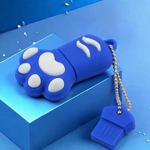 128GB USB 3.0 Flash Drive Cartoon Novelty Cute Cat Memory Stick Silicone Rubber Ainmal Pendrive White, 128GB-whitecat3.0 in Kuwait