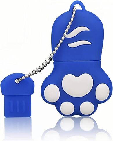 128GB USB 3.0 Flash Drive Cartoon Novelty Cute Cat Memory Stick Silicone Rubber Ainmal Pendrive White, 128GB-whitecat3.0 in Kuwait