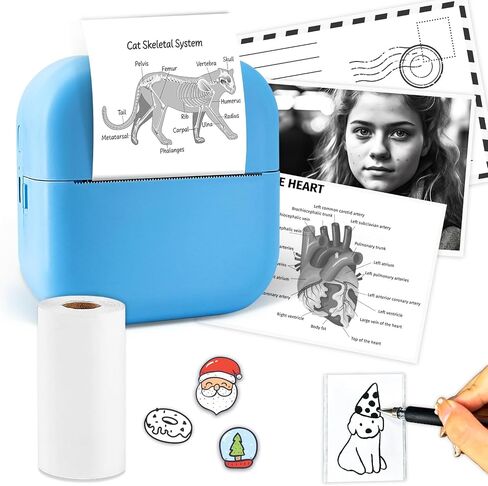 Easter Basket Stuffers,Sticker Printer,Mini Printer Portable Thermal Printer Inkless Pocket Printer with AI Technology,Bluetooth Photo Printer for Learning Assistance, Notes, Journal,Study Notes in Saudi Arabia