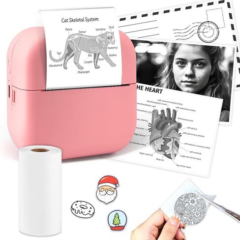 Easter Basket Stuffers,Sticker Printer,Mini Printer Portable Thermal Printer Inkless Pocket Printer with AI Technology,Bluetooth Photo Printer for Learning Assistance, Notes, Journal,Study Notes in Saudi Arabia