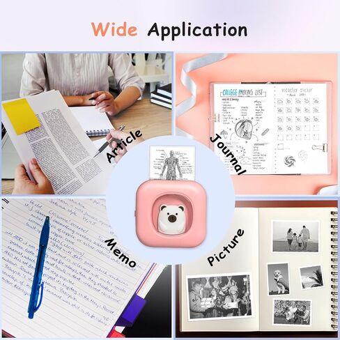 Easter Basket Stuffers,Sticker Printer,Mini Printer Portable Thermal Printer Inkless Pocket Printer with AI Technology,Bluetooth Photo Printer for Learning Assistance, Notes, Journal,Study Notes in Saudi Arabia