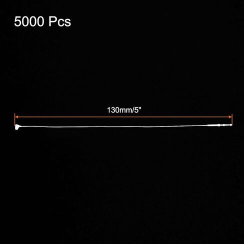 MECCANIXITY 5000pcs Plastic Tag Ties Fastener 4 Inch Security Loop Tie Pins Hang Tags Snap Lock for Clothing Price Tag Shoes Snap Lock Luggage Label, Black in Saudi Arabia