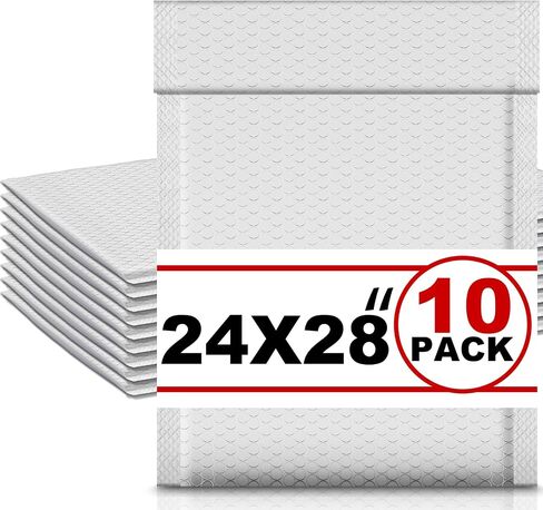Ireer 20 Pack Extra Large 18" x 22" White Bubble Mailers Poly Padded Envelopes Cushioned Mailing Envelopes Bubble Padded Mailers Self Adhesive Waterproof Shipping Bags for Business Boutique Packaging in Saudi Arabia