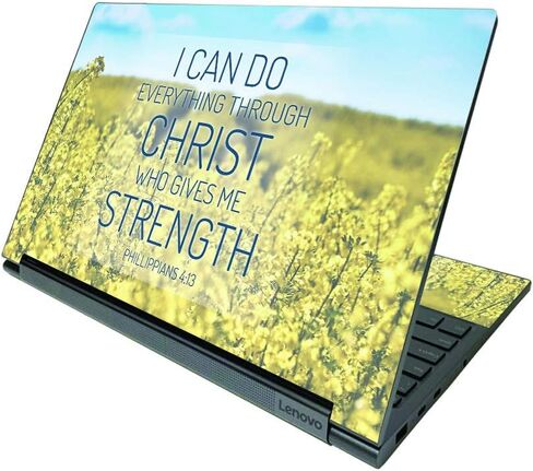 MightySkins Skin Compatible with Lenovo Yoga C940 15" (2020) - Through Christ | Protective, Durable, and Unique Vinyl Decal wrap Cover | Easy to Apply, Remove, and Change Styles | Made in The USA in Saudi Arabia