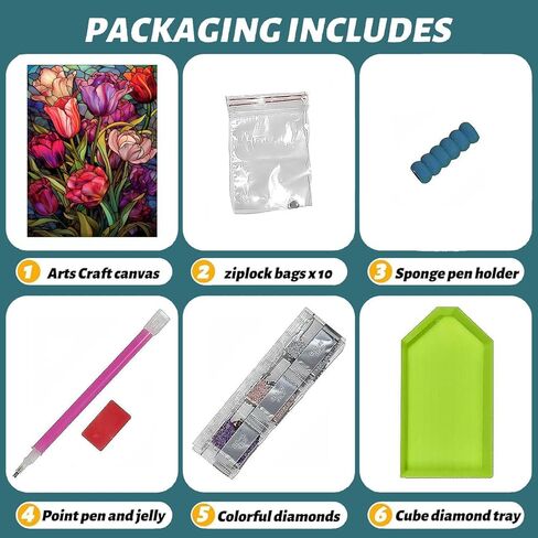 ajepon Hummingbird Diamond Art Kit-Flower 5D الماس اللوحة للبالغين، الزجاج الملون الكبار الماس مجموعات الطلاء، جوهرة اللوحة عدة الفنون للجدار ديكور المنزل الفنون الحرفية 14x14inch in Kuwait