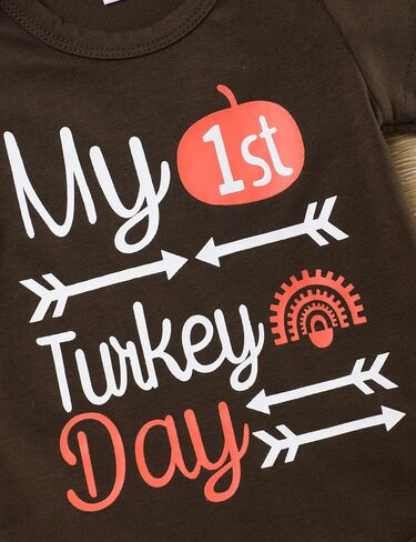 TUEMOS Baby Boy Thanksgiving Outfit My Frst Thanksgiving Newborn Baby Boy Thanksgiving Turkey Outfit Set in Saudi Arabia