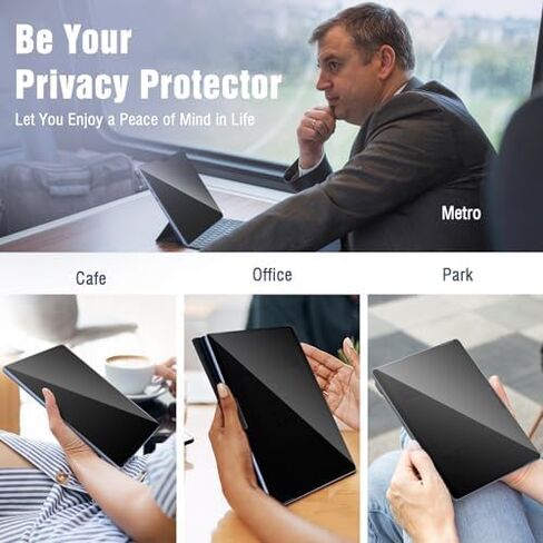 عبوة واحدة من واقي شاشة الخصوصية TiMOVO لجهاز Microsoft Surface Pro 11 2024/Microsoft Surface Pro 9/Surface Pro 10/Surface Pro 8/Surface Pro X 13 بوصة، زجاج مقسى مضاد للتجسس، صلابة 9H، خالية من الفقاعات in Kuwait