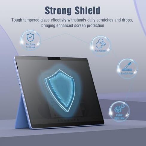 عبوة واحدة من واقي شاشة الخصوصية TiMOVO لجهاز Microsoft Surface Pro 11 2024/Microsoft Surface Pro 9/Surface Pro 10/Surface Pro 8/Surface Pro X 13 بوصة، زجاج مقسى مضاد للتجسس، صلابة 9H، خالية من الفقاعات in Kuwait