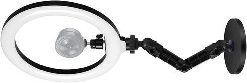 مصباح حلقي لكاميرا الويب Kiyo pro مع حامل جداري مغناطيسي، ضوء متدفق 10 بوصة مع حامل حائط مغناطيسي دوار متوافق مع كاميرات الويب Razer kiyo وkiyo pro وkiyo X وAnker in Kuwait