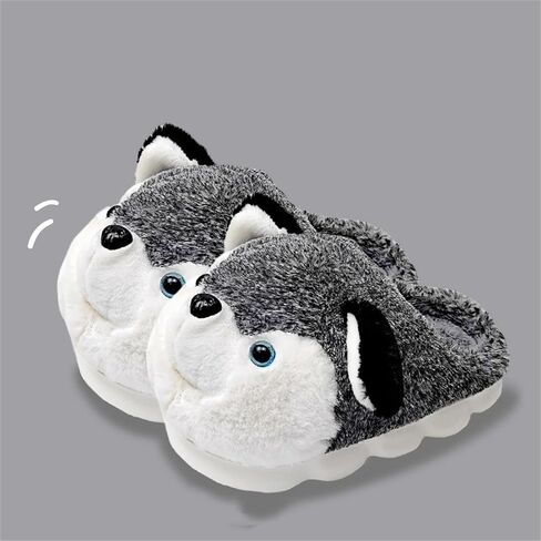 Women's Slippers Cute Dog Slippers Cartoon Slippers Animal Slippers Warm Slippers Winter Slippers Home Slippers Furry Slippers in Saudi Arabia