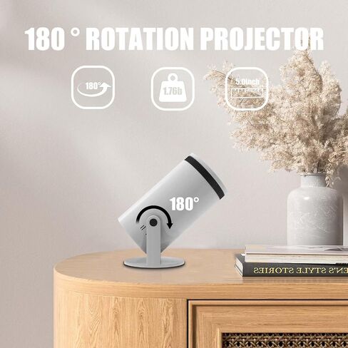 projector with wifi and bluetooth portable projector 4K 1080P full HD support smart projector 5G/2.4G 180° rotatable outdoor projector for mobile phone/TV/laptop home projector in Saudi Arabia