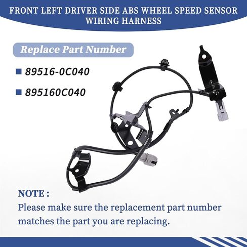 Getfarway ABS Wheel Speed Sensor Wiring Harness 89516-0C050 Compatible with Toyota Tundra 2007-2021 Rear ABS Skid Control Sensor Wire Replace 89542-0C020 89543-0C020 895430C020 895420C020 in Saudi Arabia