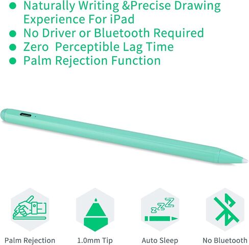 iPad Pro 12.9" 6th/5th/4th Stylus Pencil,1.5mm Palm Rejection Fine Tip Active Pen Compatible with Apple Pencil for iPad Pro 12.9-Inch 6th/5th/4th Gen Stylus for Drawing Sketching Pen White in Saudi Arabia