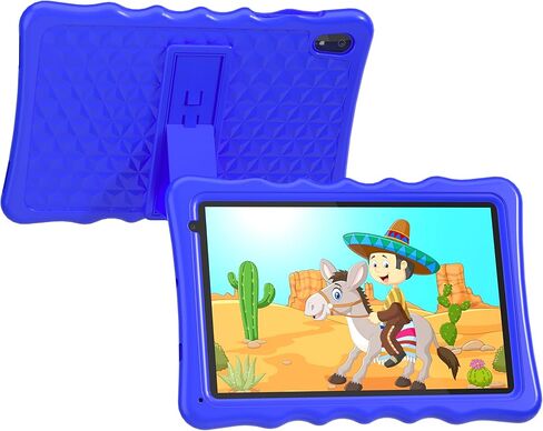 BYYBUO Kids Tablet, 10.1 inch Android 13 Tablet for Kids, 2GB RAM 32GB ROM 6000mAh Battery, Toddler Tablets with Bluetooth, WiFi, Parental Control, Dual Camera, Shockproof Case in Kuwait