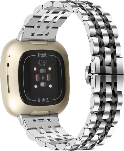 Chofit متوافق مع Fitbit Versa 4/Versa 3/Sense 2/Sense Bands للنساء والرجال، سوار معصم بديل من الفولاذ المقاوم للصدأ لـ Fitbit Versa 4 in Kuwait