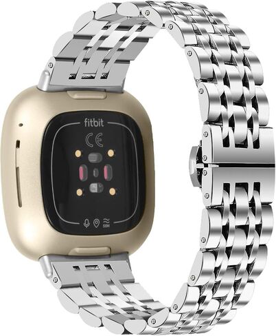 Chofit متوافق مع Fitbit Versa 4/Versa 3/Sense 2/Sense Bands للنساء والرجال، سوار معصم بديل من الفولاذ المقاوم للصدأ لـ Fitbit Versa 4 in Kuwait