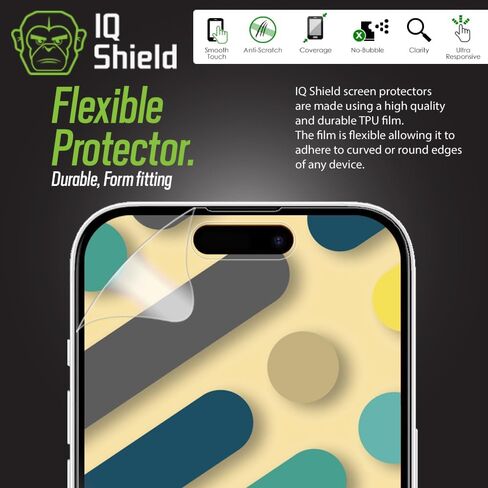 واقي شاشة IQShield متوافق مع Garmin Forerunner 165 /Forerunner 165 Music (6 عبوات) طبقة شفافة مضادة للفقاعات in Kuwait