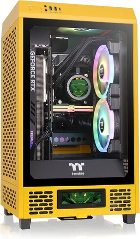 طقم لوحة LCD من سلسلة Thermaltake Tower 200 Bumblebee، شاشة LCD مقاس 3.9 بوصة، مدعومة ببرنامج Tt RGB Plus 2.0، AC-067-OO4NAN-A1، ضمان لمدة 3 سنوات in Saudi Arabia