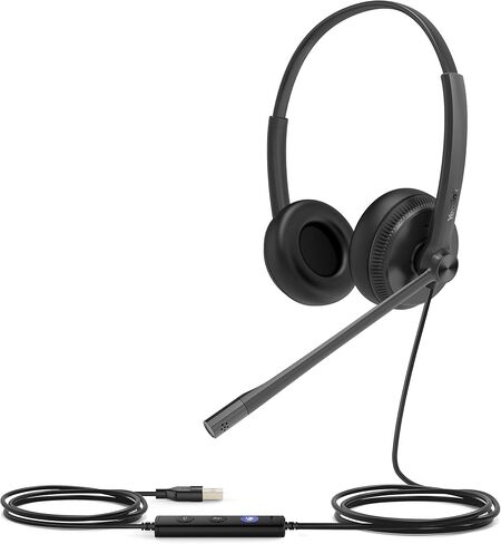 YeaLink UH34 Noise Canceling Mono On-Ear Headset, MT Certified in Saudi Arabia