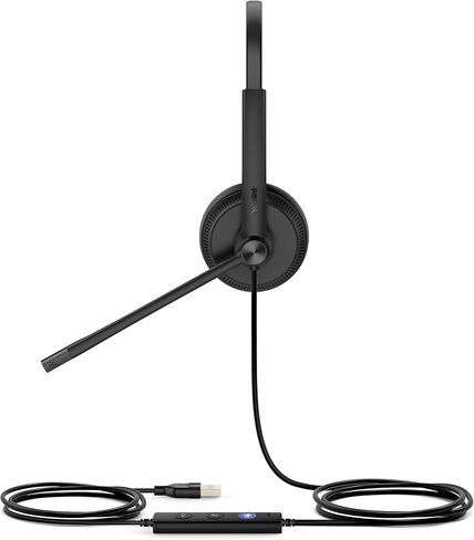 YeaLink UH34 Noise Canceling Mono On-Ear Headset, MT Certified in Saudi Arabia
