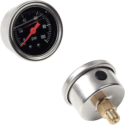 طقم منظم ضغط الوقود من الألومنيوم EFI Universal قابل للتعديل من Acylph مع تجهيزات خرطوم خط الوقود AN6-6AN مقاس 0-100 رطل لكل بوصة مربعة (أحمر وأزرق) in Kuwait