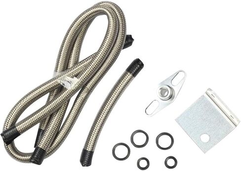 طقم منظم ضغط الوقود من الألومنيوم EFI Universal قابل للتعديل من Acylph مع تجهيزات خرطوم خط الوقود AN6-6AN مقاس 0-100 رطل لكل بوصة مربعة (أحمر وأزرق) in Kuwait