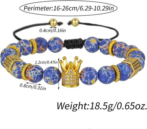 RINTOLER To My Man Bracelet - 6mm Stainless Steel Crown King Charm Bracelet for Men Valentine's Day 𝗚𝗶𝗳𝘁𝘀 𝗳𝗼𝗿 𝗠𝗲𝗻, Crown Link Bracelet for Men, Women, Girls, Unisex, Adjustable Size in Saudi Arabia