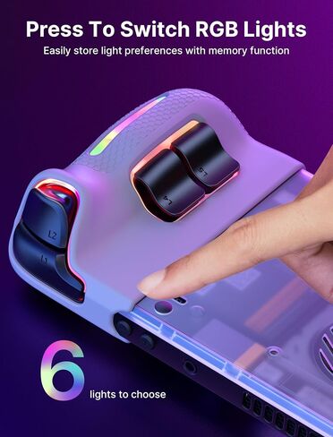 JSAUX لوحة خلفية شفافة RGB لـ Steam Deck OLED، حافظة خلفية بديلة شفافة DIY متوافقة مع Steam Deck OLED - إصدار PC0106C RGB [كريستال] in Saudi Arabia