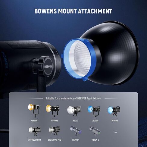 NEEWER RF1 7''/18cm Fish Scale Pattern Standard Reflector Diffuser with Bowens Mount for NEEWER CB300B, CB100C, FS230, Vision 4, Vision 5, S101-400W Pro, Q4 Studio Flash & LED Video Light in Saudi Arabia