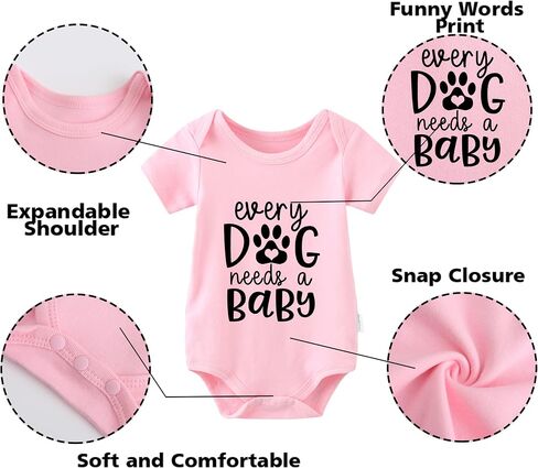 YSCULBUTOL Baby Twins Bodysuits Every Dog Needs A Baby Infant Baby Clothes Unisex Outfits Twin Romper With Hat in Saudi Arabia