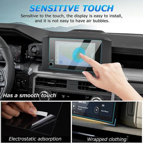 Autorder 2PCS Screen Protector for 2024 2025 Toyota Tacoma Accessories 8-Inch Tempered Glass 9H Navigation Touchscreen Protective Film in Saudi Arabia