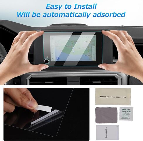 Autorder 2PCS Screen Protector for 2024 2025 Toyota Tacoma Accessories 8-Inch Tempered Glass 9H Navigation Touchscreen Protective Film in Saudi Arabia